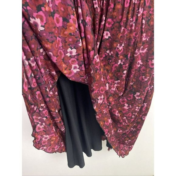 Jacqui E Size L Women's A-Line Dress Pink Purple Floral print - Picture 6 of 8